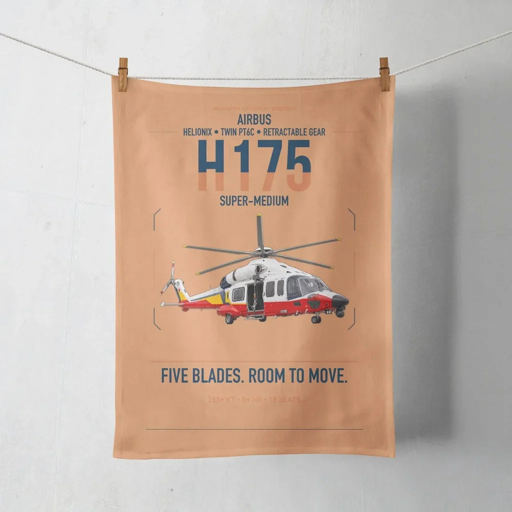 Airbus H175 design on orange towel