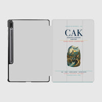 Thumbnail for Akron-Canton Airport (CAK) design on light gray samsung tablet tablet case