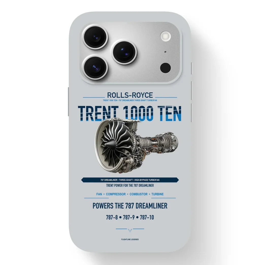 TRENT 1000 TEN Case design on light gray iphone case