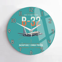 Thumbnail for B-32 Dominator design on turquoise no frame wall clock