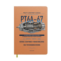 Thumbnail for PT6A-67 design on orange notebook