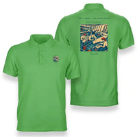 Thumbnail for VINTAGE G4168 - The Fabric And Dope Shop - Double-Side Polo T-Shirt design on lightgreen