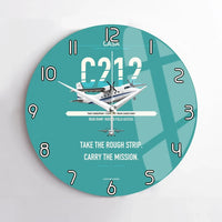 Thumbnail for CASA C-212-400 Aviocar design on turquoise no frame wall clock