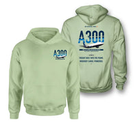 Thumbnail for Airbus A300F4-203 design on light green hoodie