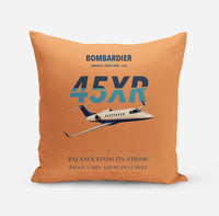 Thumbnail for Bombardier Learjet 45XR design on orange pillow