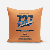 Thumbnail for Boeing 737-900ER design on orange pillow