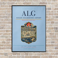 Thumbnail for Houari Boumediene Airport ALG - Canvas Framed - Light Blue