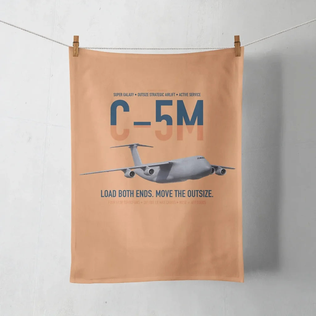 C-5M Super Galaxy design on orange towel