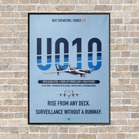 Thumbnail for Airbus U010 Aliaca VTOL vertical canvas print - framed - light blue background