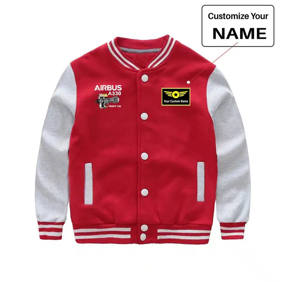 Airbus A330 & Trent 700 Engine Designed "CHILDREN" Baseball Jackets - view 11