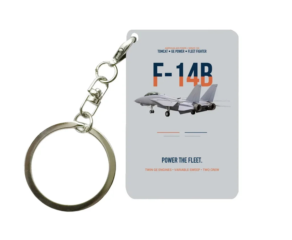 F-14B TOMCAT Key Chain design on light gray key chain