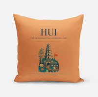 Thumbnail for Phu Bai International Airport (HUI) design on orange pillow