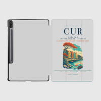 Thumbnail for Curaçao International Airport (CUR) design on light gray samsung tablet tablet case