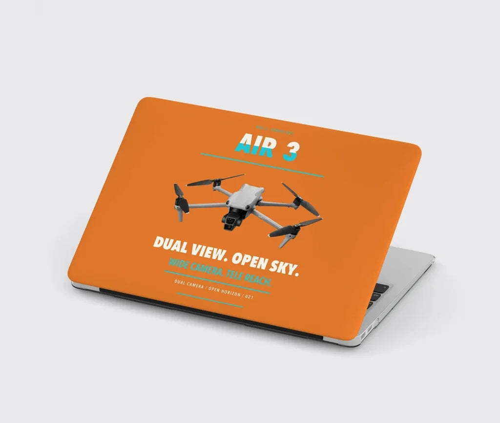DJI Air 3 design on orange MacBook case