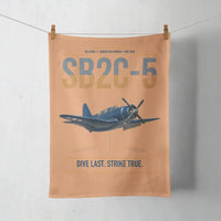 Thumbnail for SB2C-5 Helldiver design on orange towel