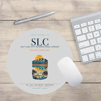 Thumbnail for Salt Lake City International Airport (SLC) design on light gray round mouse pad