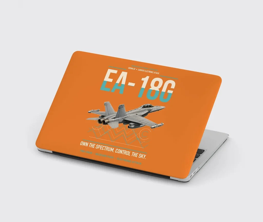 EA-18G Growler design on orange MacBook case