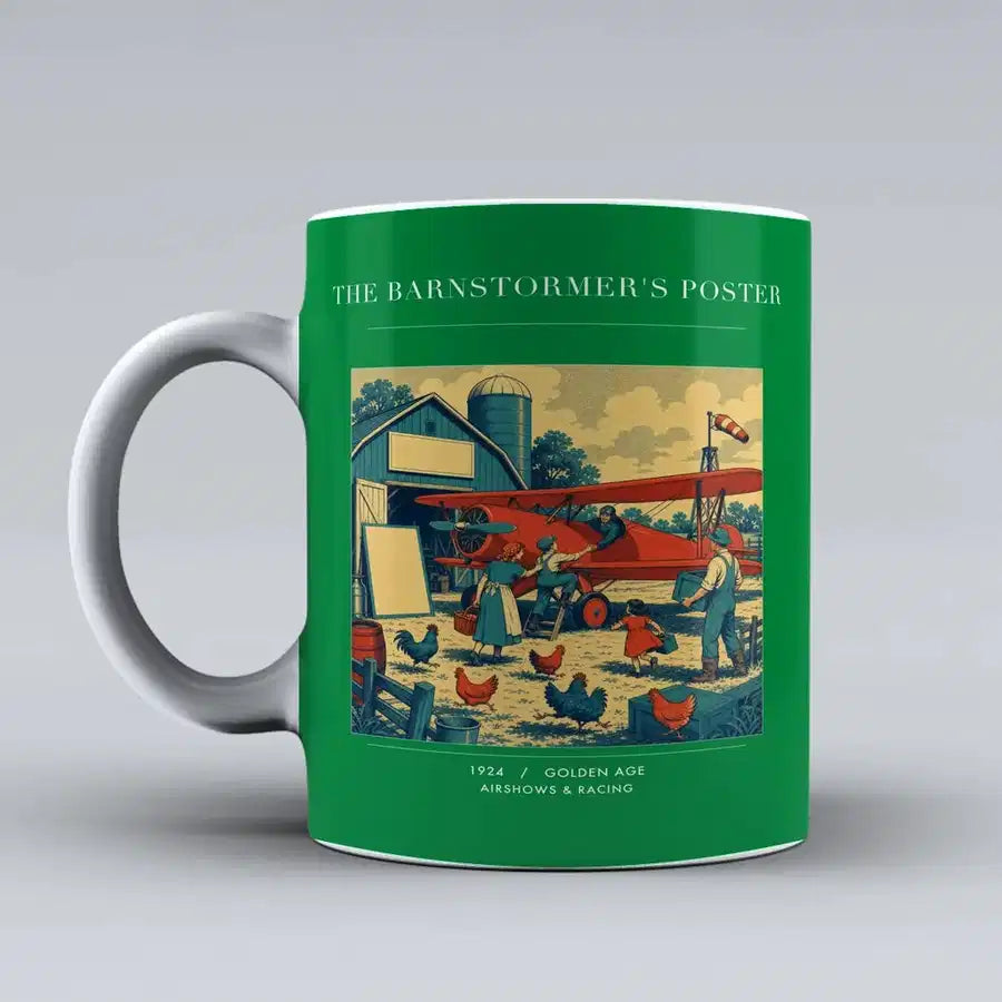VINTAGE G4165 - The Barnstormer's Poster - Ceramic Mug design on green