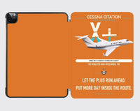 Thumbnail for Cessna Citation X+ design on orange ipad tablet case