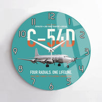 Thumbnail for C-54D Skymaster design on turquoise no frame wall clock