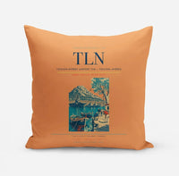 Thumbnail for Toulon-Hyères Airport (TLN) design on orange pillow