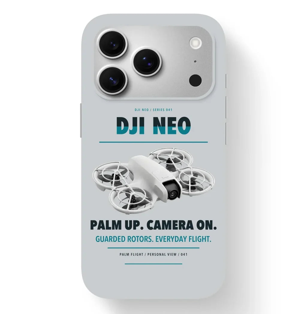DJI Neo Case design on light gray iphone case