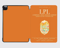 Thumbnail for Liverpool John Lennon Airport (LPL) design on orange ipad tablet case