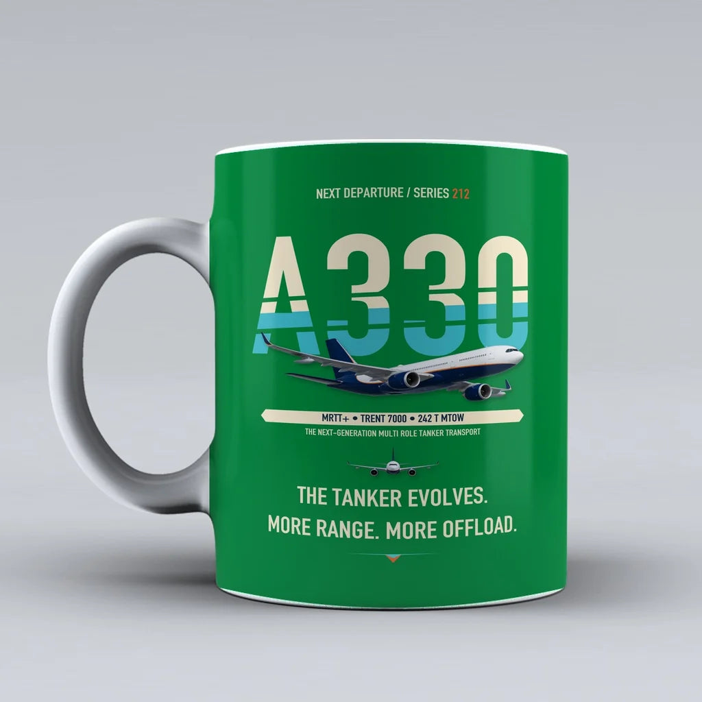 A330 MRTT+ Mug design on green airbus