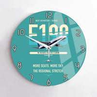 Thumbnail for Embraer E190 design on turquoise no frame wall clock