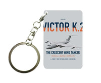 Thumbnail for Handley Page Victor K.2 design on light gray designed key chain, double-side print