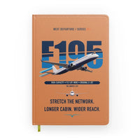 Thumbnail for Embraer E195 design on orange notebook