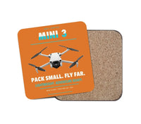 Thumbnail for DJI Mini 3 design on orange 1 piece coaster