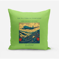 Thumbnail for VINTAGE G4342 - The Tea Terrace Overflight - Designed Pillows design on lightgreen