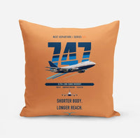 Thumbnail for Boeing 747SP design on orange pillow
