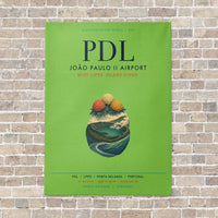 Thumbnail for João Paulo II Airport PDL vertical canvas print - no frame - light green background