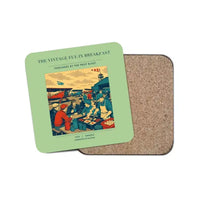Thumbnail for The Vintage Fly-In Breakfast - Designed Coasters design on light green 1-piece
