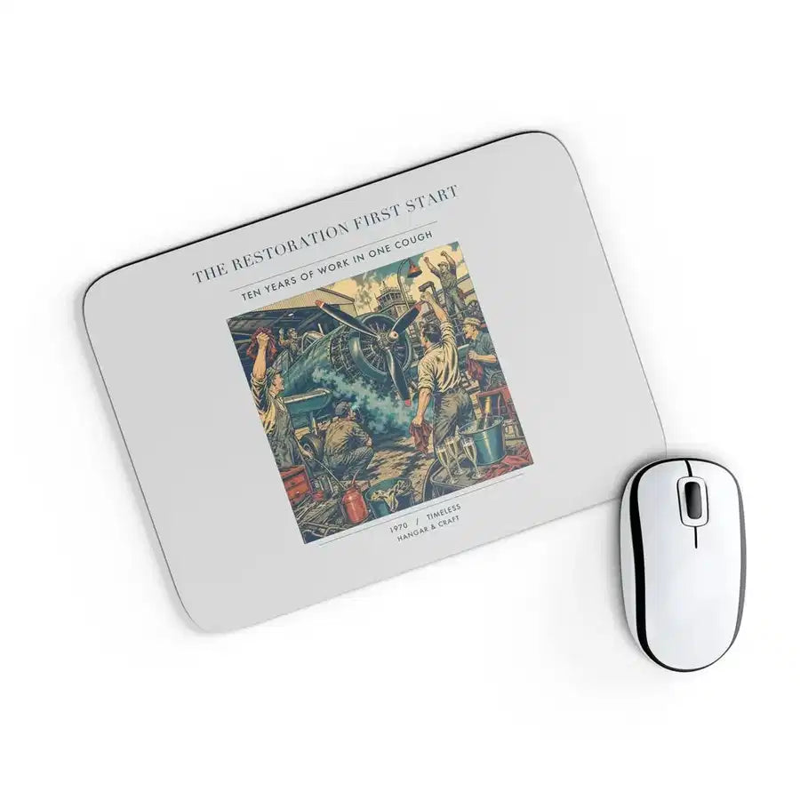 VINTAGE G4455 - The Restoration First Start - Designed Mouse Pads design on lightgray rectangle