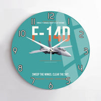 Thumbnail for F-14D Tomcat Sweep The Wings Clear The Sky design on turquoise no frame wall clock