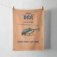 Thumbnail for Robinson R66 design on orange towel
