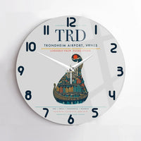 Thumbnail for Trondheim Airport Vrnes TRD Wall-Clock No-Frame - Light Gray