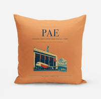 Thumbnail for Snohomish County Airport (Paine Field) (PAE) design on orange pillow