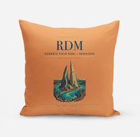 Thumbnail for Roberts Field (RDM) design on orange pillow