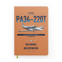 Thumbnail for Piper PA-34-220T Seneca V design on orange notebook