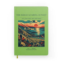 Thumbnail for VINTAGE G4475 - The Ridge Soaring Sunset - Designed Notebooks design on lightgreen