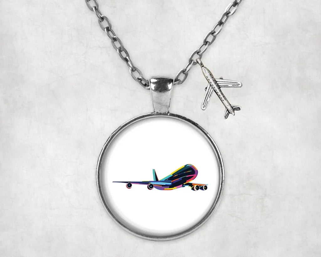 Multicolor Airplane Necklace - view 10