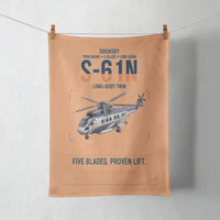 Thumbnail for Sikorsky S-61N design on orange towel
