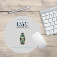 Thumbnail for Hazrat Shahjalal International Airport Dhaka (DAC) design on light gray round mouse pad
