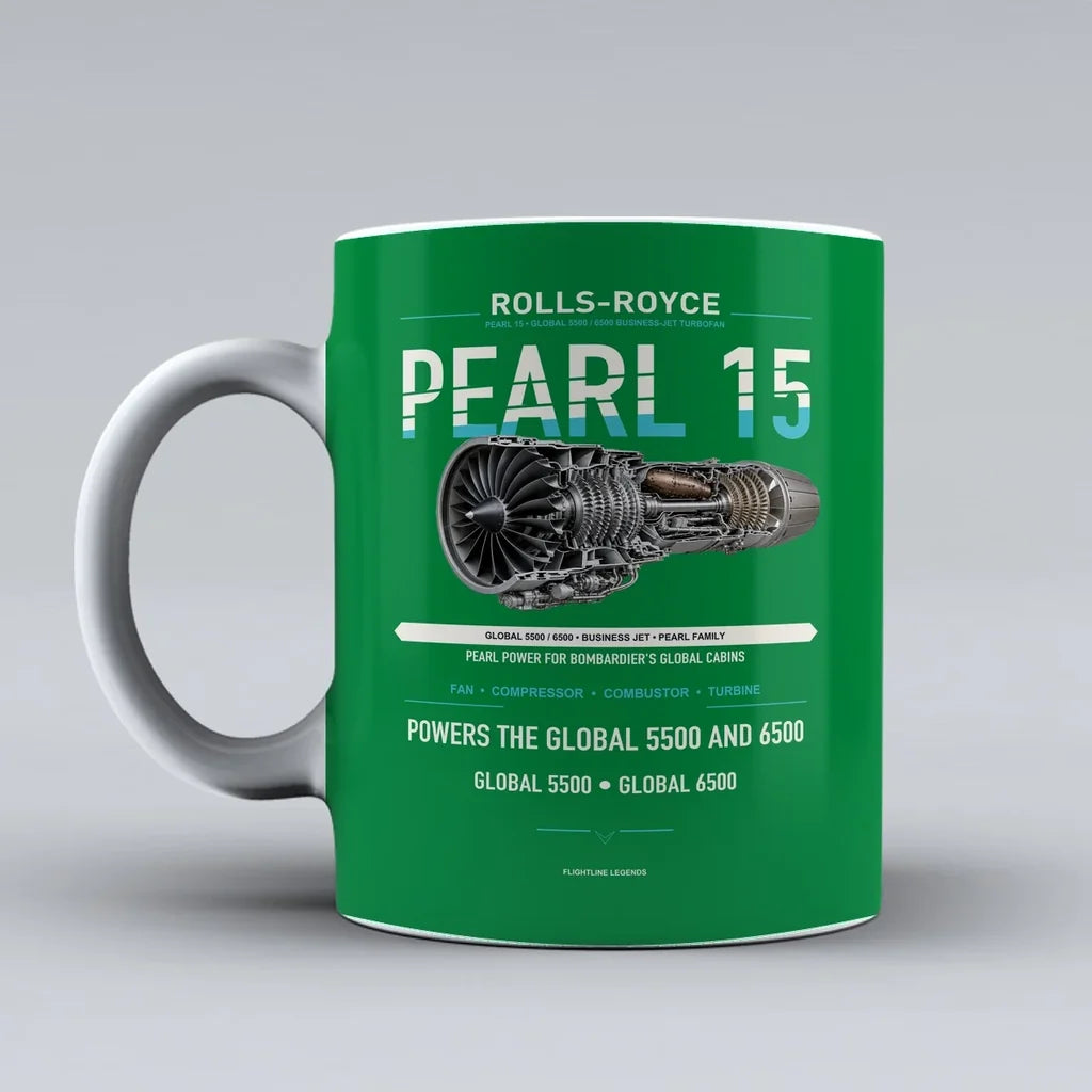 15 Mug design on green pearl