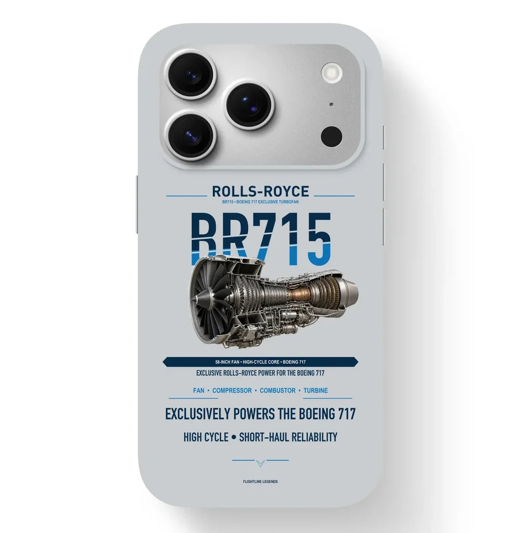BR715 Case design on light gray iphone case