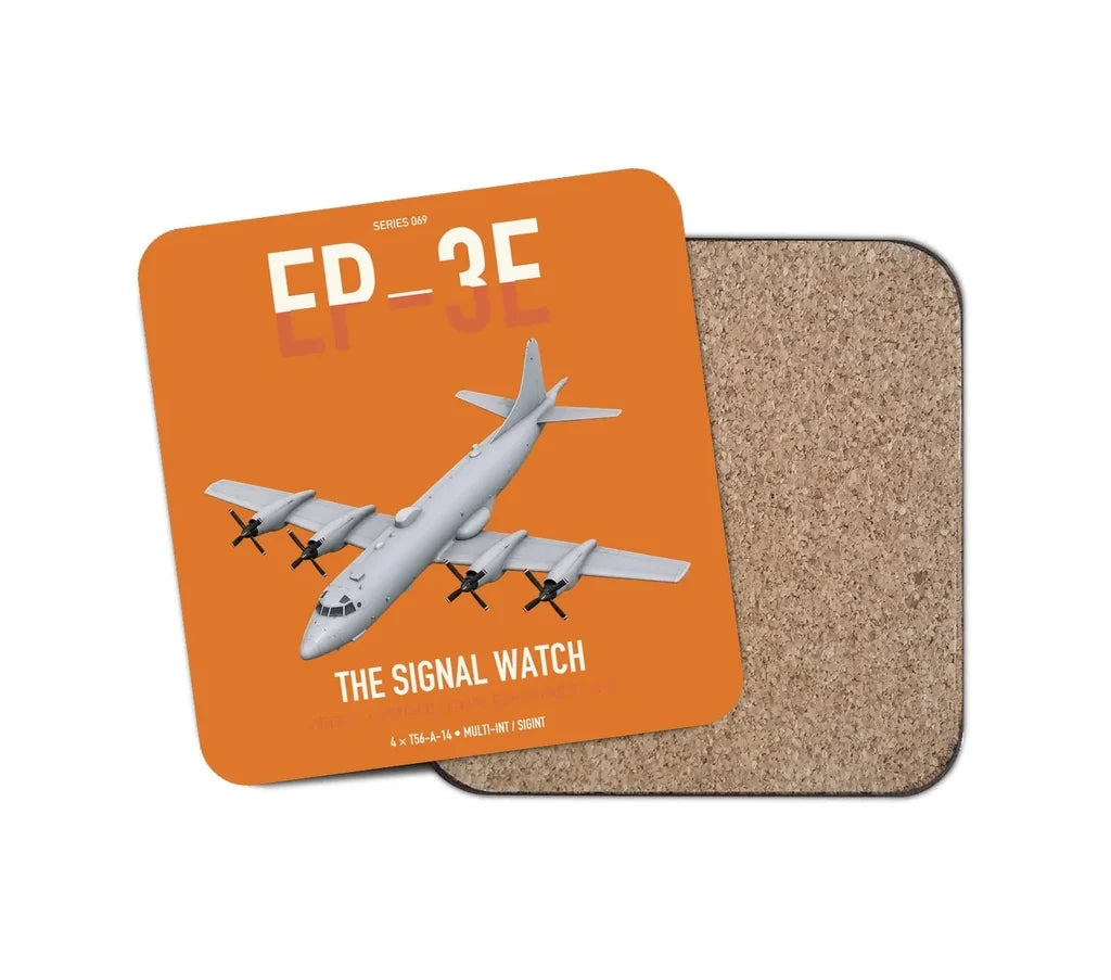 EP-3E ARIES II design on orange 1 piece coaster